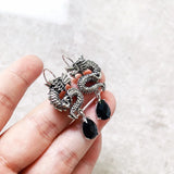 Dragon Drop Earrings in 925 Sterling Silver