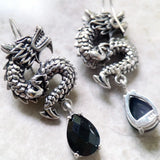 Dragon Drop Earrings in 925 Sterling Silver
