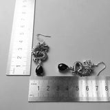 Dragon Drop Earrings 925 Sterling Silver Ethnic Jewelry