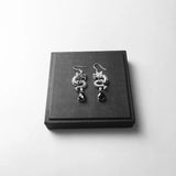 Dragon Drop Earrings 925 Sterling Silver Ethnic Jewelry