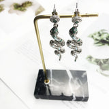 Sterling Silver Snake Drop Earrings