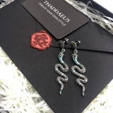 Snake Drop Earrings Handcrafted Bohemia Gift Women