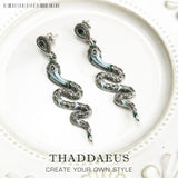 Snake Drop Earrings Handcrafted Bohemia Gift Women