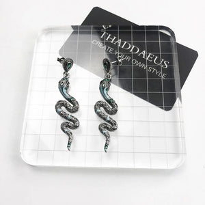 Snake Drop Earrings Handcrafted Bohemia Gift Women