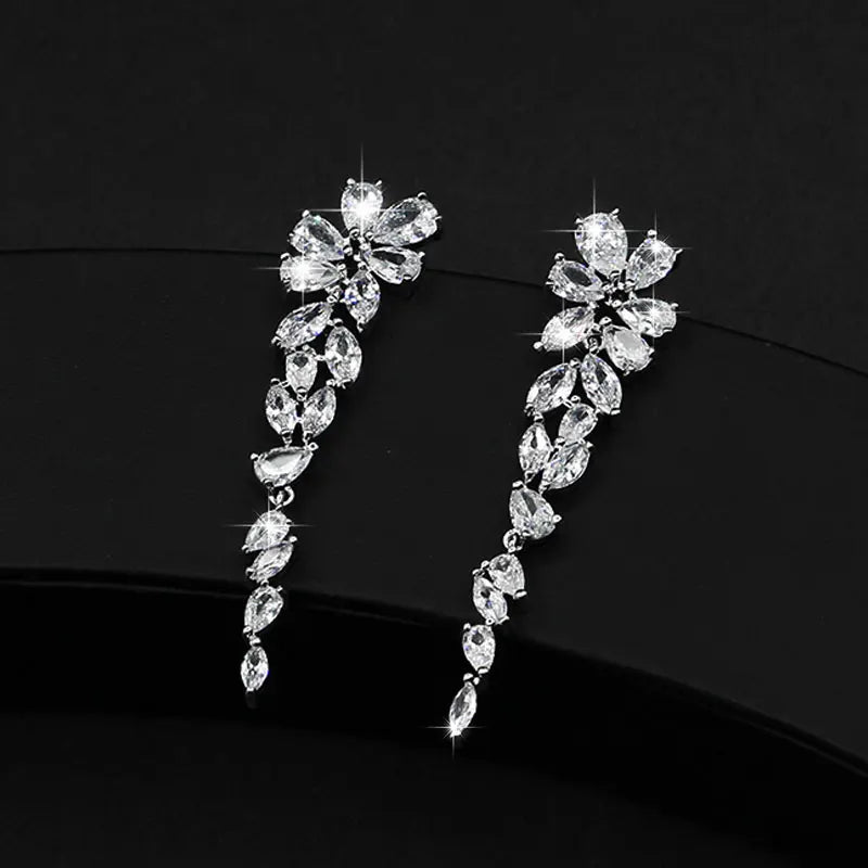 Drop Earrings Dangle Branches Long Wedding Party