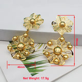 24K Floral Drop Earrings High Style Wedding Party Accessories
