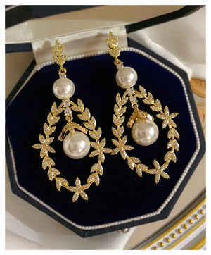 Drop Earrings Women S925 Needles Wheat Long Pearls Fine Jewelry