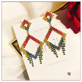 Colorful Star Lips Tassel Drop Earrings
