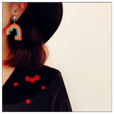 Colorful Star Lips Tassel Drop Earrings