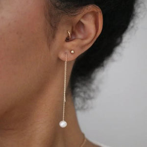 Vintage Two Hole Tassel Drop Earrings for Women
