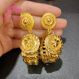 Christmas Hanging Big Earrings African Dubai 18k Plated Copper Jewelry