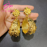 Christmas Hanging Big Earrings African Dubai 18k Plated Copper Jewelry