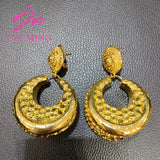Christmas Hanging Big Earrings African Dubai 18k Plated Copper Jewelry