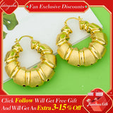 Drop Hoop Earring Set Golden Wedding Bride Party Gift Women