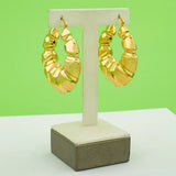 Drop Hoop Earring Set Golden Wedding Bride Party Gift Women