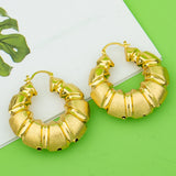 Drop Hoop Earring Set Golden Wedding Bride Party Gift Women