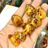 Natural Amber Pendant Gemstone Necklace For Gift