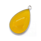 Natural Stone Yellow Agate Teardrop Charms for DIY Necklace Earrings