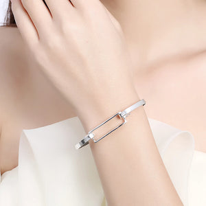 925 Silver Wrap Cuff Bracelets Long Bangle Valentine Gift