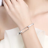 925 Silver Wrap Cuff Bracelets Long Bangle Valentine Gift