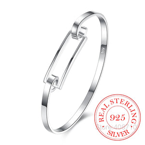 925 Silver Wrap Cuff Bracelets Long Bangle Valentine Gift
