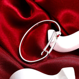 925 Silver Wrap Cuff Bracelets Long Bangle Valentine Gift