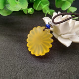 Natural Gemstone Pendant Agate Pendant Necklace Sun Flower Necklace Pendant