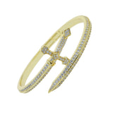 Sword Bracelet CZ Silver Bangle Hiphop Jewelry