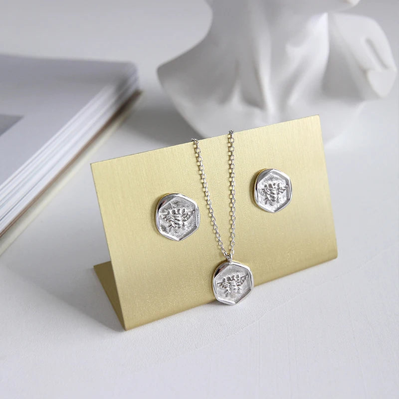 925 Silver Bee Pendant Necklace Wild Women's Clavicle Jewelry
