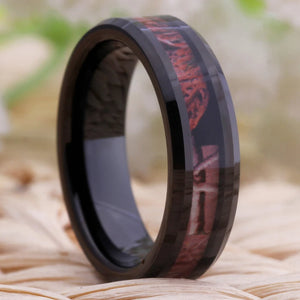 Men's Camo Tungsten Carbide Ring Wedding Band