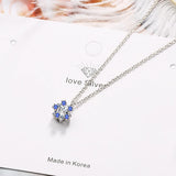 925 Silver Snowflake Star Pendant Necklace Collar De Plata