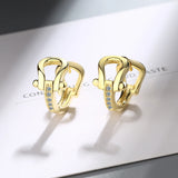 925 Silver Filled Horseshoe Hoop Earrings U Shape Jewelry