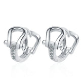 925 Silver Filled Horseshoe Hoop Earrings U Shape Jewelry