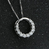925 Silver Crystal Necklace Pendant Jewelry Collar