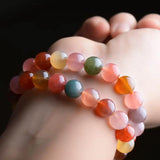 Colorful Jade Bead Bracelet Crystal Jewelry for Women