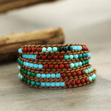 Boho Woven Stone Bracelet Jewelry for Women