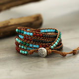 Boho Woven Stone Bracelet Jewelry for Women