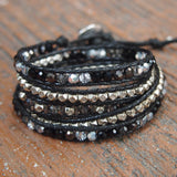 Boho Handwoven Unisex Crystals 5 Strand Bracelet