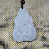 Burma Jade Dragon Pendant Lucky Amulet Jade stone ShengXiao Long Necklace
