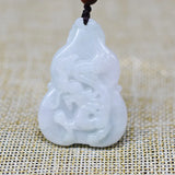 Burma Jade Dragon Pendant Lucky Amulet Jade stone ShengXiao Long Necklace