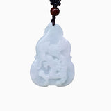 Burma Jade Dragon Pendant Lucky Amulet Jade stone ShengXiao Long Necklace