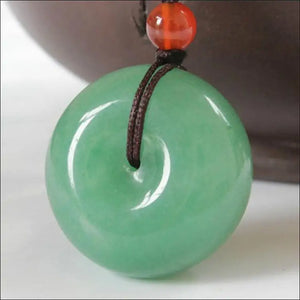 DongLing Jade Pendant Necklace Safety Button PingAnKou Amulet Pair Necklace