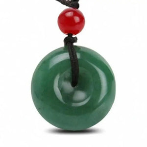 DongLing Jade Pendant Necklace Safety Button PingAnKou Amulet Pair Necklace