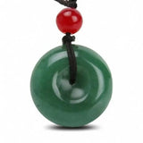DongLing Jade Pendant Necklace Safety Button PingAnKou Amulet Pair Necklace