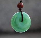 DongLing Jade Pendant Necklace Safety Button PingAnKou Amulet Pair Necklace