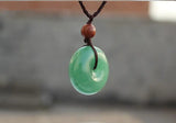 DongLing Jade Pendant Necklace Safety Button PingAnKou Amulet Pair Necklace