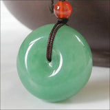 DongLing Jade Pendant Necklace Safety Button PingAnKou Amulet Pair Necklace