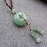 Dongling Jade Safety Buckle Sweater Chain Nephrite Jade Necklace Pendant