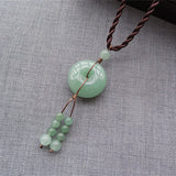 Dongling Jade Safety Buckle Sweater Chain Nephrite Jade Necklace Pendant
