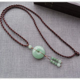 Dongling Jade Safety Buckle Sweater Chain Nephrite Jade Necklace Pendant